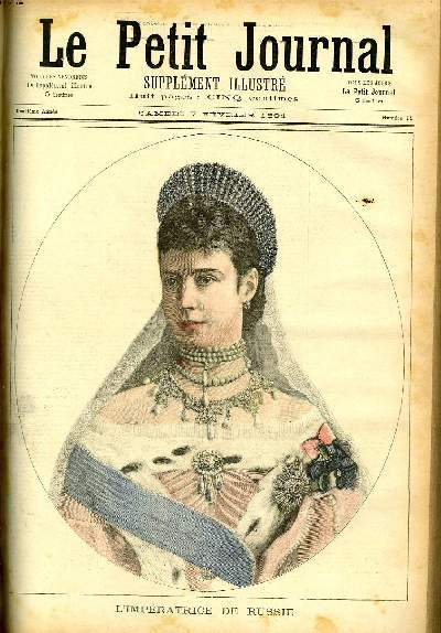 LE PETIT JOURNAL - supplément illustré numéro 11 - L'IMPERATRICE …