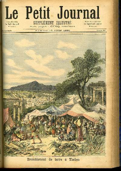 LE PETIT JOURNAL - supplément illustré numéro 134 - TREMBLEMENT …