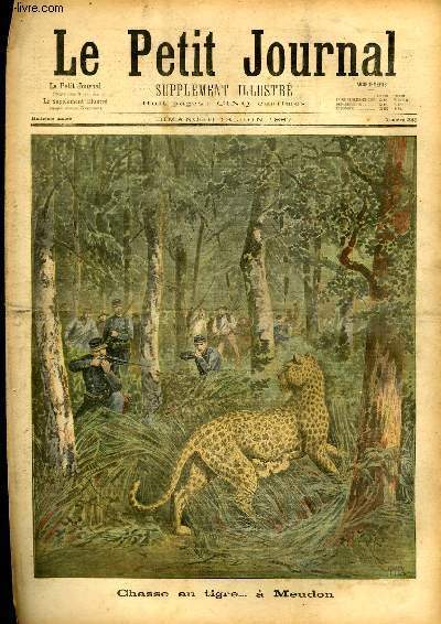 LE PETIT JOURNAL - supplément illustré numéro 343 - CHASSE …