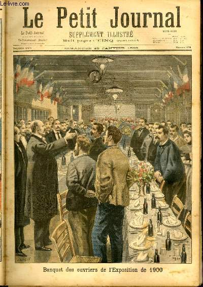 LE PETIT JOURNAL - supplément illustré numéro 375 - BANQUET …