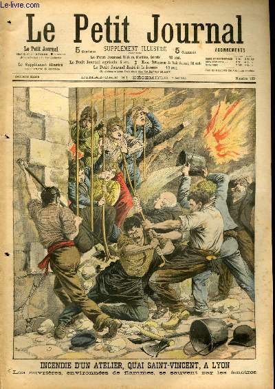 LE PETIT JOURNAL - supplément illustré numéro 789 - INCENDIE …