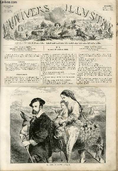 L'UNIVERS ILLUSTRE - PREMIERE ANNEE N° 9 - La fuite …