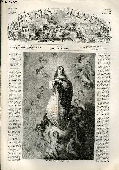 L'UNIVERS ILLUSTRE - PREMIERE ANNEE N° 13 - L'Assomption, de …