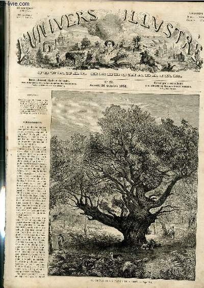 L'UNIVERS ILLUSTRE - PREMIERE ANNEE N° 22 - Un chêne …