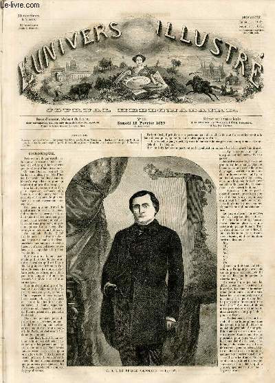 L'UNIVERS ILLUSTRE - DEUXIEME ANNEE N° 39 Le prince Napoléon