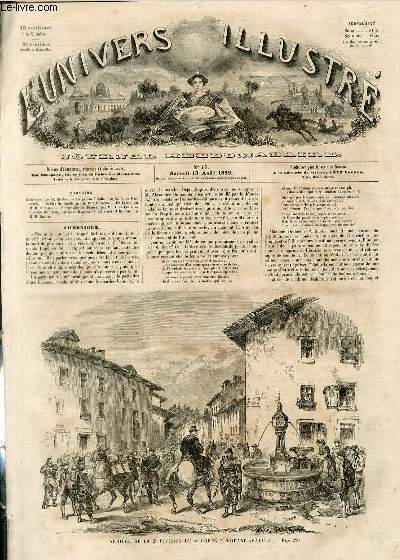 L'UNIVERS ILLUSTRE - DEUXIEME ANNEE N° 65 - Arrivée de …