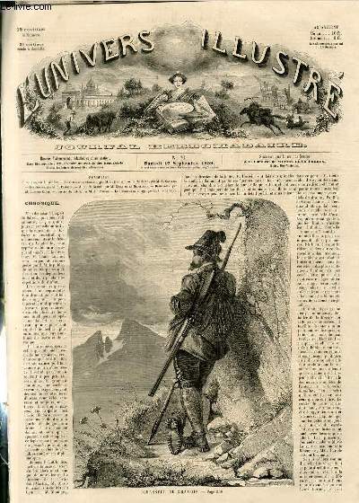 L'UNIVERS ILLUSTRE - DEUXIEME ANNEE N° 70 - Chasseur de …