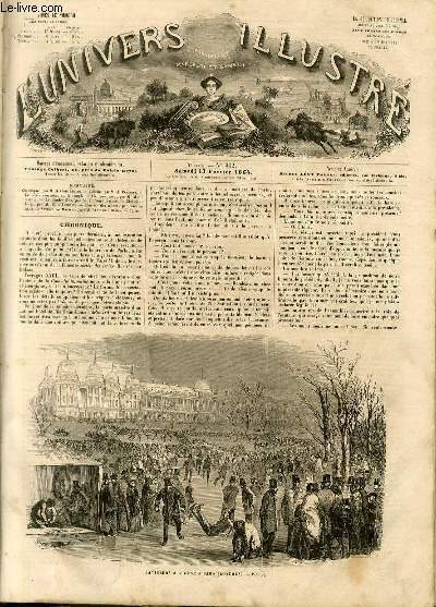 L'UNIVERS ILLUSTRE - SEPTIEME ANNEE N° 302 - Patineur à …