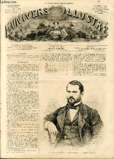 L'UNIVERS ILLUSTRE - SEPTIEME ANNEE N° 325 - S. EXC. …