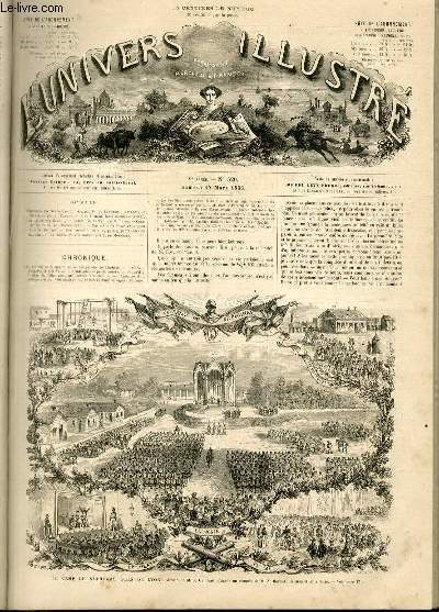 L'UNIVERS ILLUSTRE- NEUVIEME ANNEE N° 520 Le camp de Sathonay, …