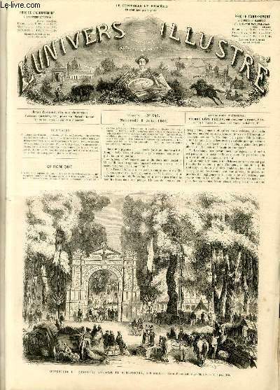 L'UNIVERS ILLUSTRE- NEUVIEME ANNEE N° 543 Ouverture du concours régional …