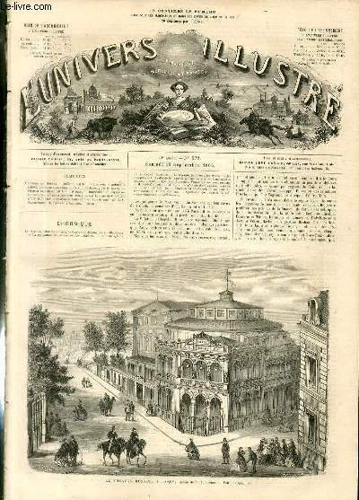 L'UNIVERS ILLUSTRE- NEUVIEME ANNEE N° 572 Le théâtre Rossini, à …