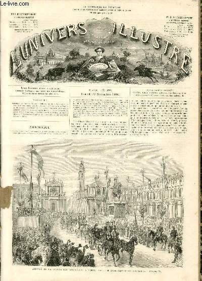 L'UNIVERS ILLUSTRE- NEUVIEME ANNEE N° 590 Arrivée de la députation …