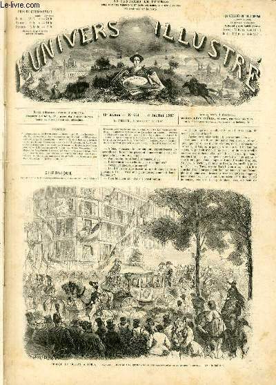 L'UNIVERS ILLUSTRE - DIXIEME ANNEE N° 651 - Arrivée du …