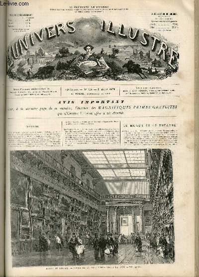 L'UNIVERS ILLUSTRE - TREIZIEME ANNEE N° 795 - Musée du …