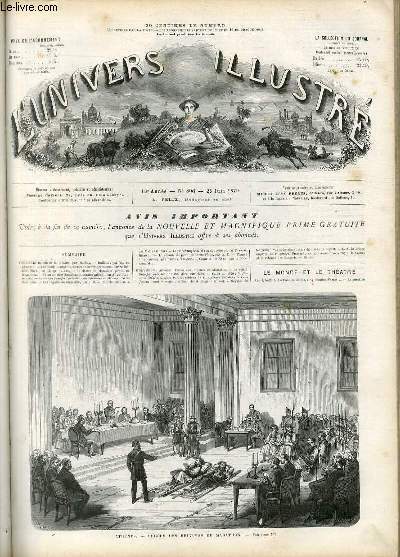 L'UNIVERS ILLUSTRE - TREIZIEME ANNEE N° 806 - Athènes, procès …