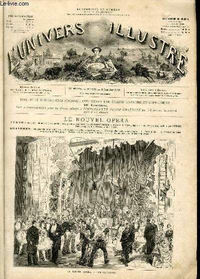 L'UNIVERS ILLUSTRE - DIX-HUITIEME ANNEE N° 1032 Le nouvel opéra