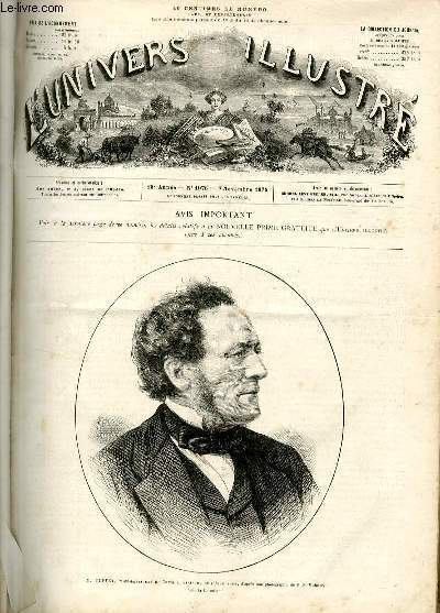 L'UNIVERS ILLUSTRE - DIX-HUITIEME ANNEE N° 1076 - M. Buffet, …