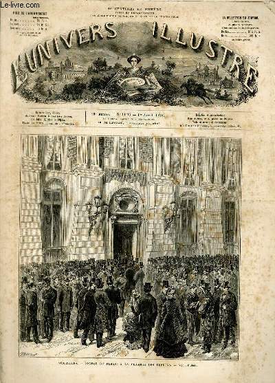 L'UNIVERS ILLUSTRE - DIX-NEUVIEME ANNEE N° 1097 - Versailles, entrée …