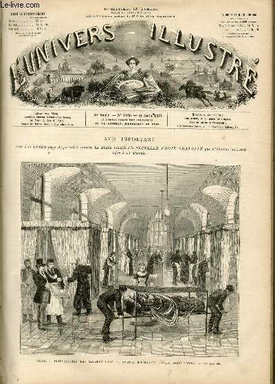 L'UNIVERS ILLUSTRE - VINGTIEME ANNEE N° 1168 - Paris, installation …