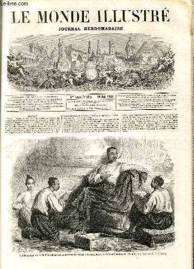 LE MONDE ILLUSTRE N°220 L'ambassadeur du roi de Siam dictant …