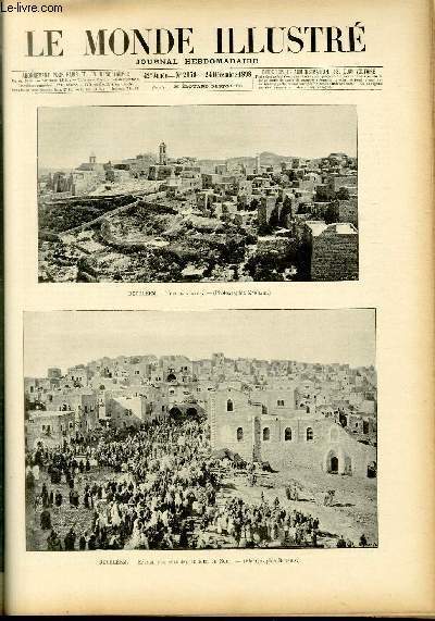 LE MONDE ILLUSTRE N°2178 Bethléem