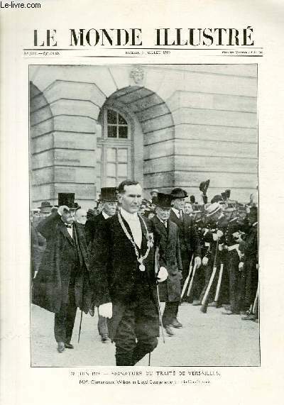 LE MONDE ILLUSTRE N° 3211 Signature du traité de Versailles