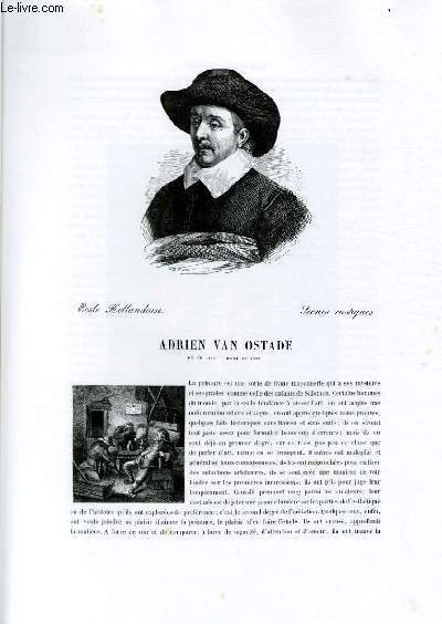 Biographie de Adrien Van Ostade (1610-1685) ; Ecole Hollandaise ; …