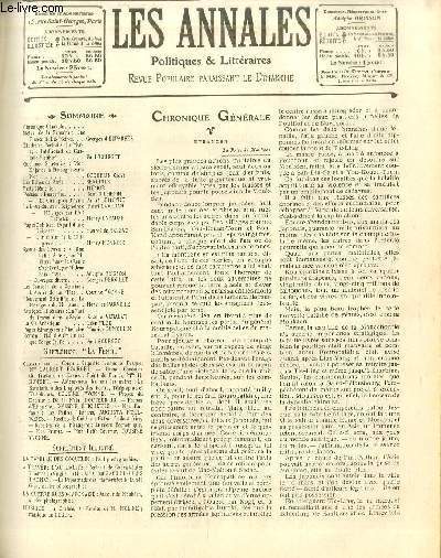 LES ANNALES POLITIQUES ET LITTERAIRES N° 1134 (1er semestre) Etudes …