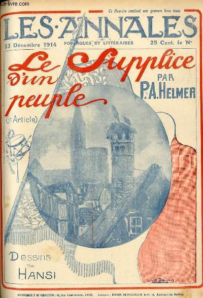 LES ANNALES POLITIQUES ET LITTERAIRES N° 1642 Dessin de Hansi.