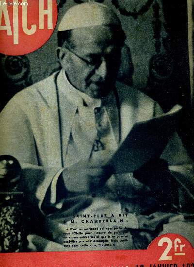 MATCH N° 29 - 19 janvier 1939 - Les pèlerinages …