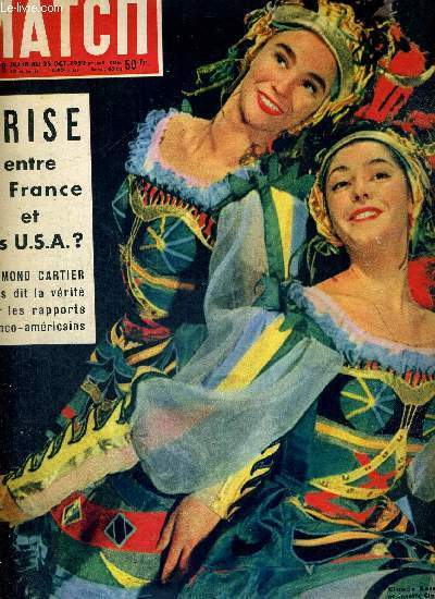 PARIS MATCH N° 188 - Claude Bessy et Josette Clavier …