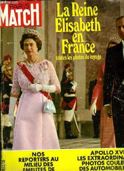 PARIS MATCH N° 1203 - Le voyage de la reine …