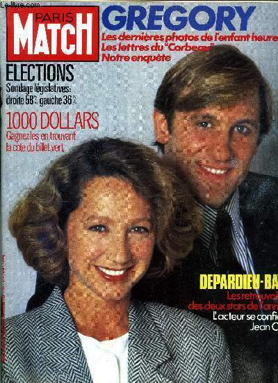 PARIS MATCH N° 1850 - Depardieu : Gérard ? c'est …