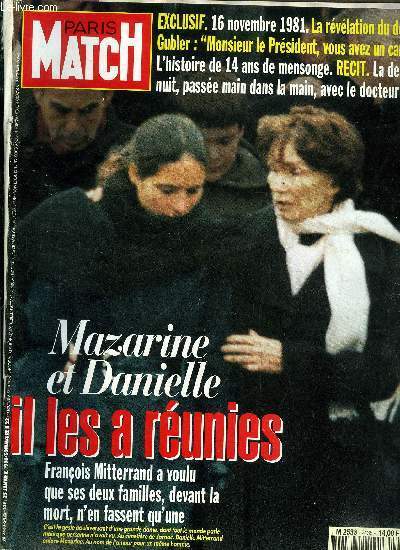 PARIS MATCH N° 2435 - Mitterrand : son dernier voyage, …