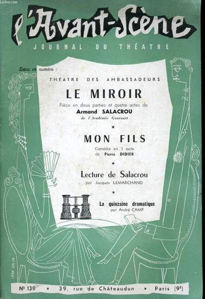 L'AVANT-SCENE JOURNAL DU THEATRE N° 139 - THEATRE DES MABASSADEURS: …