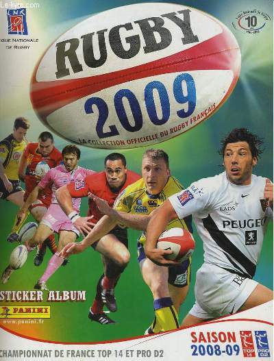 STICKER ALBUM PANINI. RUGBY 2009. CHAMPIONNAT DE FRANCE TOP 14 …