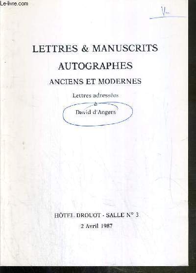 CATALOGUE DE VENTE AUX ENCHERES - LETTRES & MANUSCRITS - …