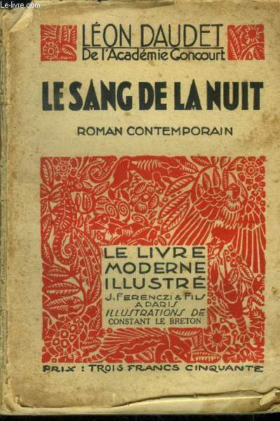 Le sang de la nuit,Collection "Le Livre Moderne IllustrÃ©"nÂ° 135