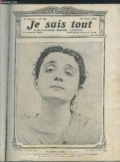 Je sais tout n°3 : 15 avril 1905 : Les …