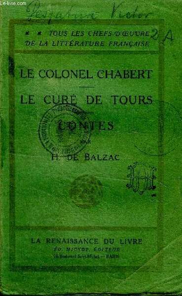 Le colonel Chabert Le curé de Tours Contes Collection Tous …