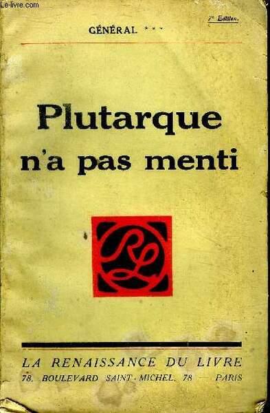 Plutarque n'a pas menti