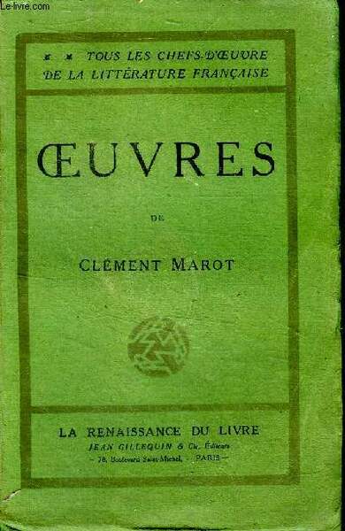 Oeuvre Collection Tous les chefs d'oeuvre de la littérature française