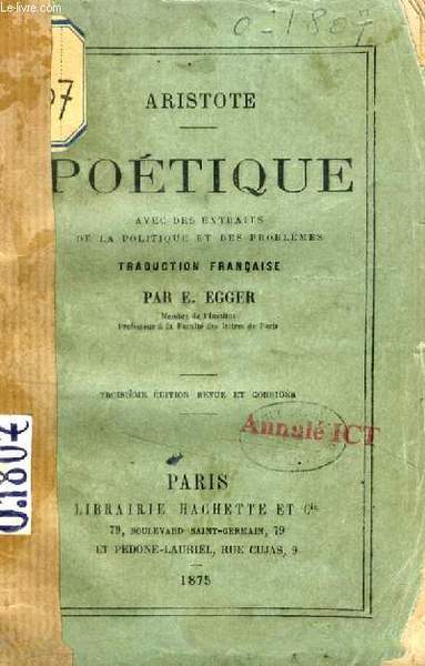 POETIQUE, Traduction française