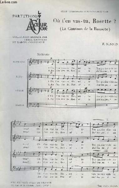 OU T'EN VAS-TU, ROSETTE ? - LA CANSOUN DE LA …