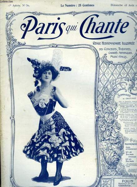 PARIS QUI CHANTE 1ère année N° 30 Chez le Couturier …