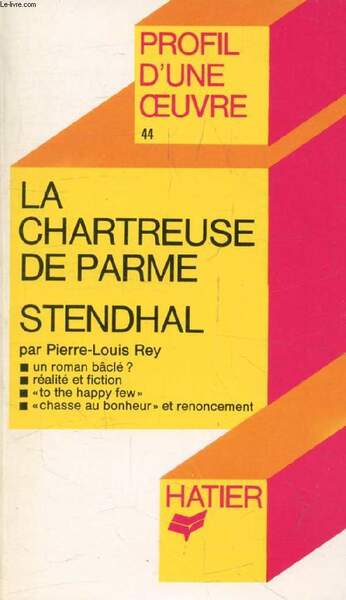 LA CHARTREUSE DE PARME, STENDHAL (Profil d'une Oeuvre, 44)