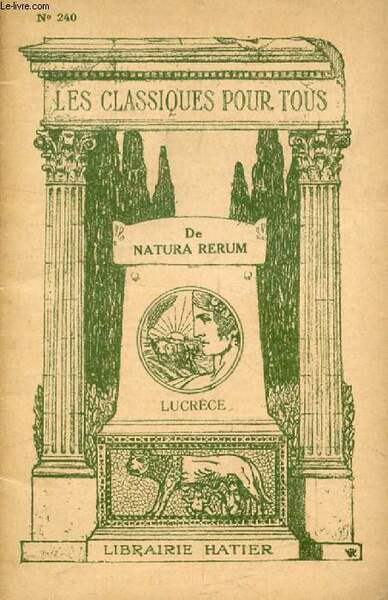 DE NATURA RERUM (Les Classiques Pour Tous)