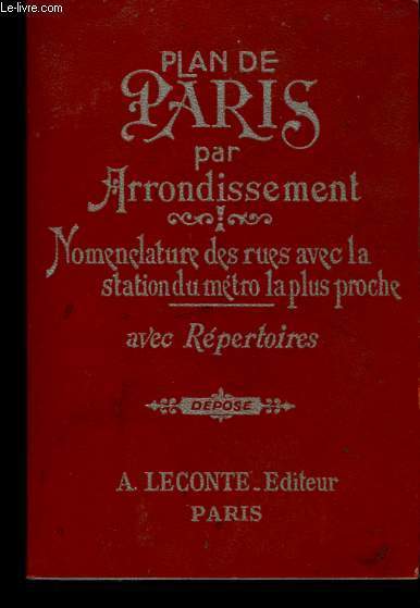 PLAN DE PARIS PAR ARRONDISSMENT