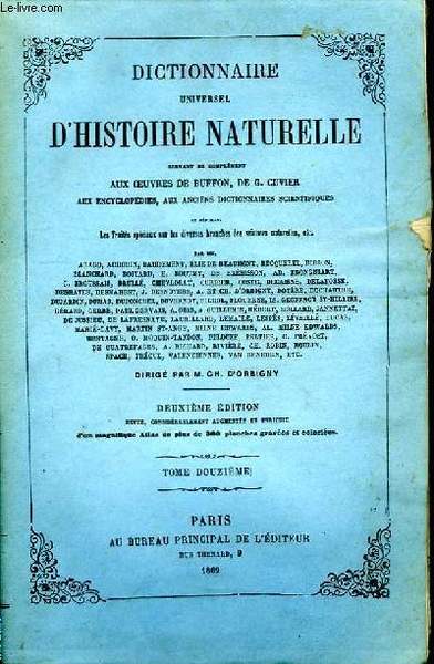 Dictionnaire Universel d'Histoire Naturelle. TOME XII, 1ère partie : RES …